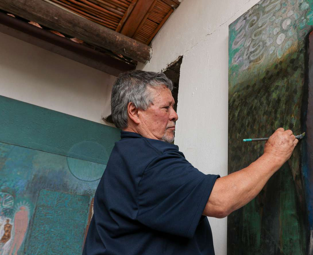 Vista del taller del artista